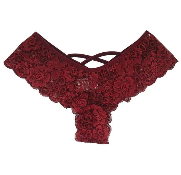 4-Pack Plus Size Lace Thongs – Sexy Low-Rise Floral G-Strings